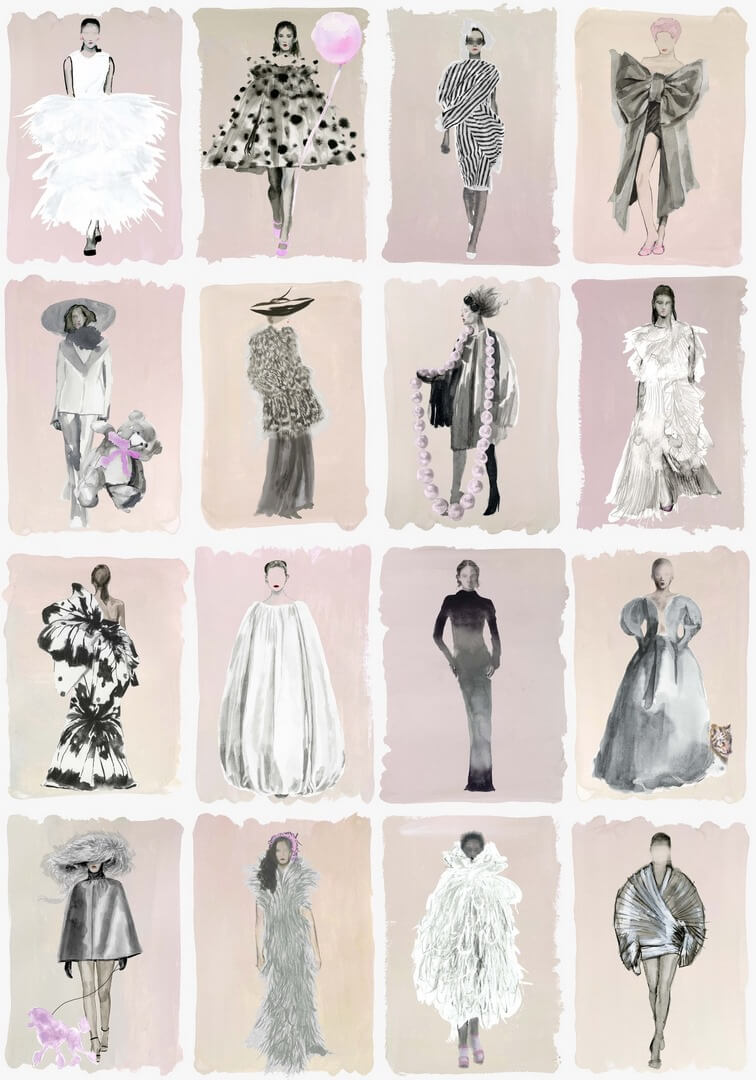 Tapeta modelki Cole & Son 175/1006 Blush Harrods Couture Carouse
