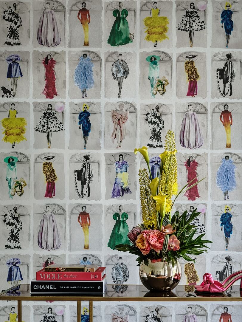 Tapeta modelki Cole & Son 175/2007M Bright Multi Pearl With Windows Harrods Couture Carouse