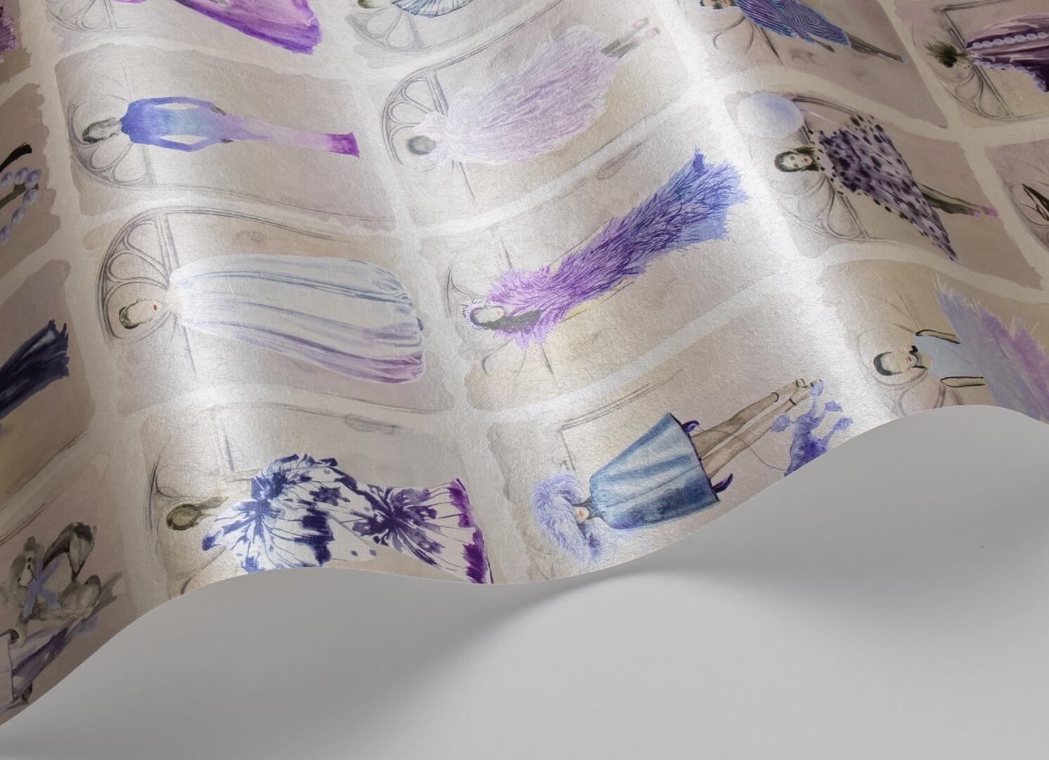 Tapeta modelki Cole & Son 175/2011M Lavender Pearl With Windows Harrods Couture Carouse