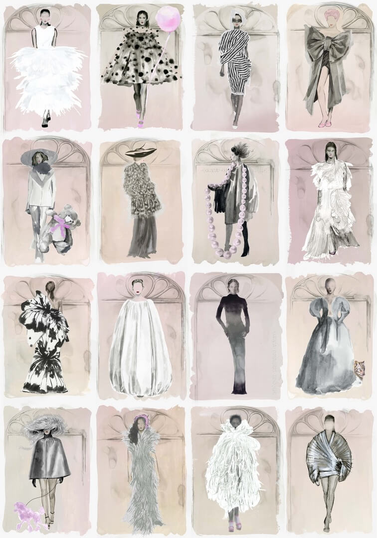 Tapeta modelki Cole & Son 175/2012M Blush Pearl With Windows Harrods Couture Carouse