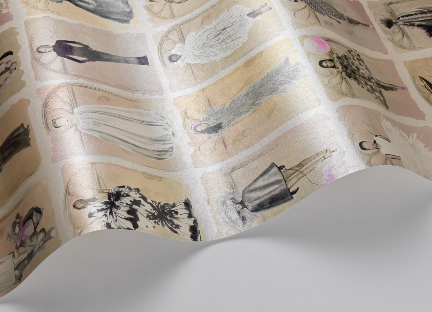 Tapeta modelki Cole & Son 175/2012M Blush Pearl With Windows Harrods Couture Carouse