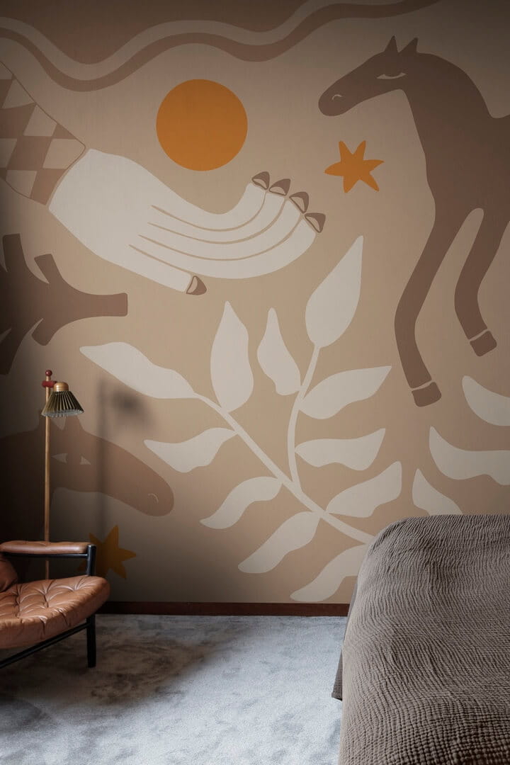 Fototapeta konie Rebel Walls R20500 Emmas Horses Brown Symbolic