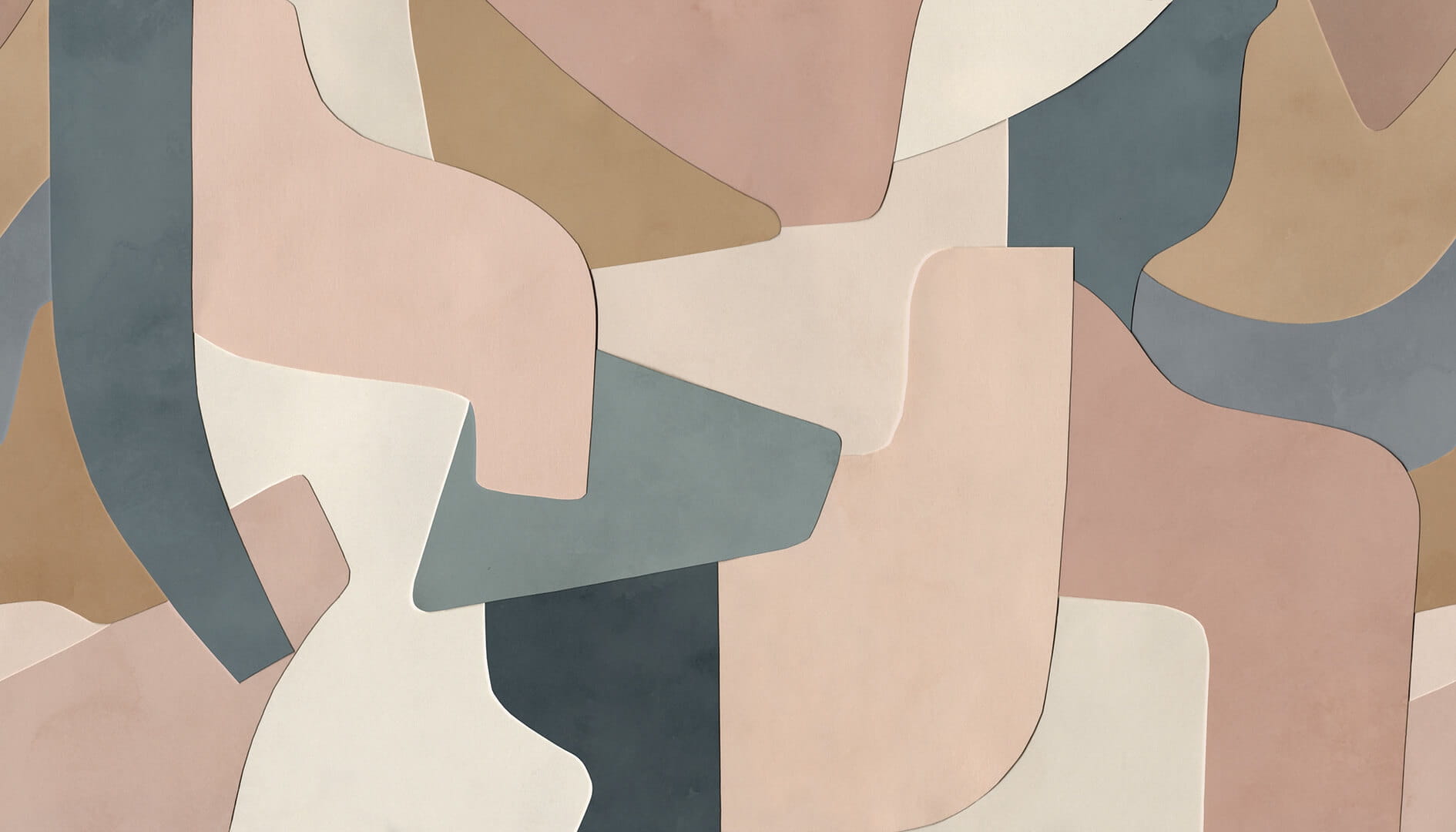 Fototapeta geometryczna z efektem 3D Rebel Walls R20512 Serene Layers Pastel Symbolic