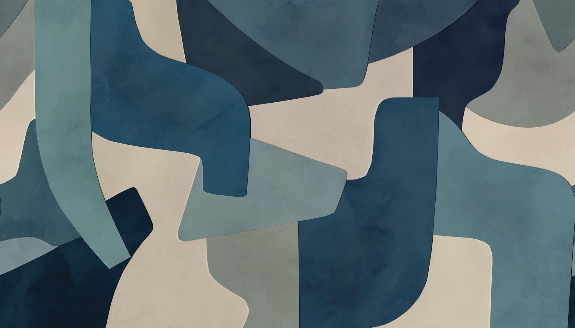 Fototapeta geometryczna z efektem 3D Rebel Walls R20513 Serene Layers Blue Symbolic