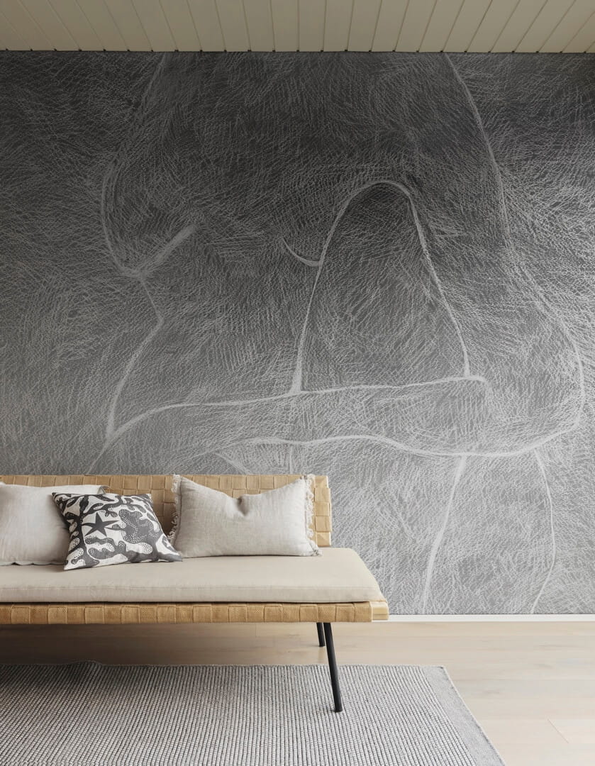 Fototapeta subtelny szkic sylwetki Rebel Walls R20521 Subtle Figure Black White Symbolic