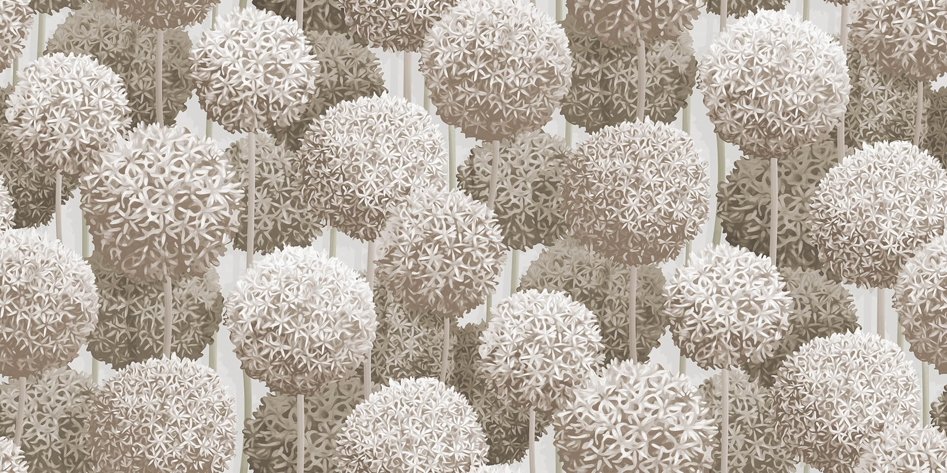 Fototapeta kwiaty Rebel Walls R21037 Elysian Flowers Beige Sam Wilde