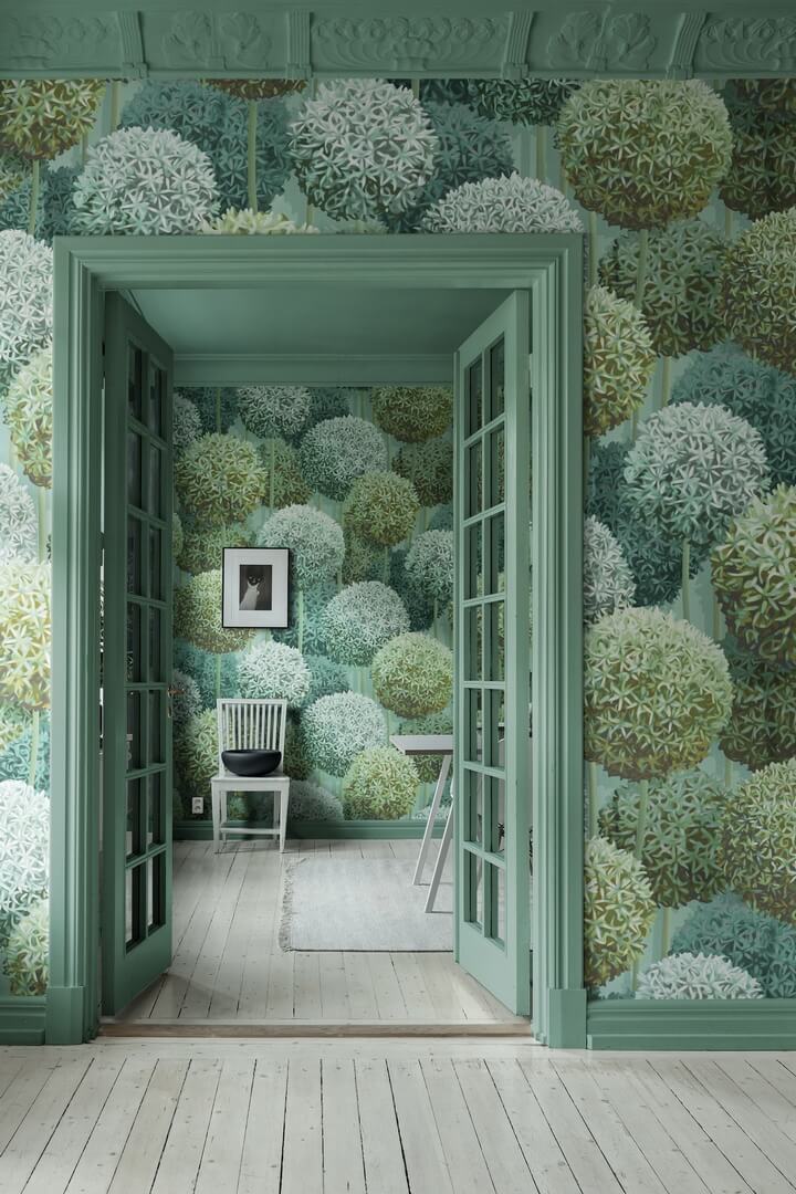 Fototapeta kwiaty Rebel Walls R21038 Elysian Flowers Green Sam Wilde