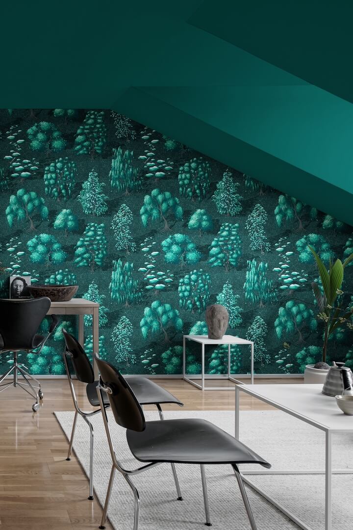 Fototapeta mityczny las Rebel Walls R21043 Yggdrasil Forest Dark Sam Wilde