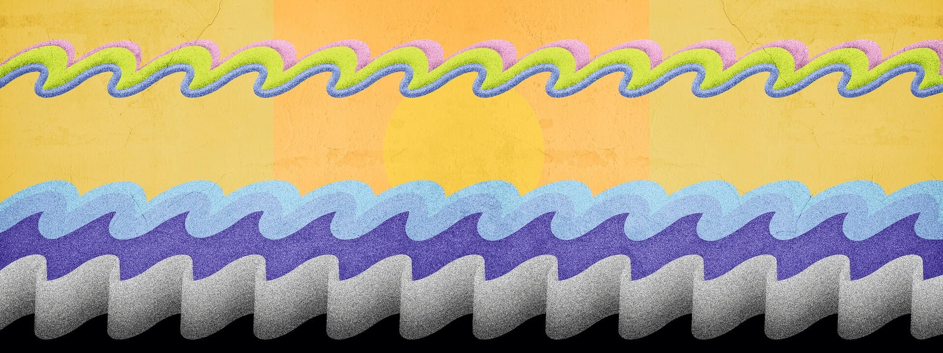 Fototapeta geometryczne fale TapLab 614_004 SUNRISE Collection 25