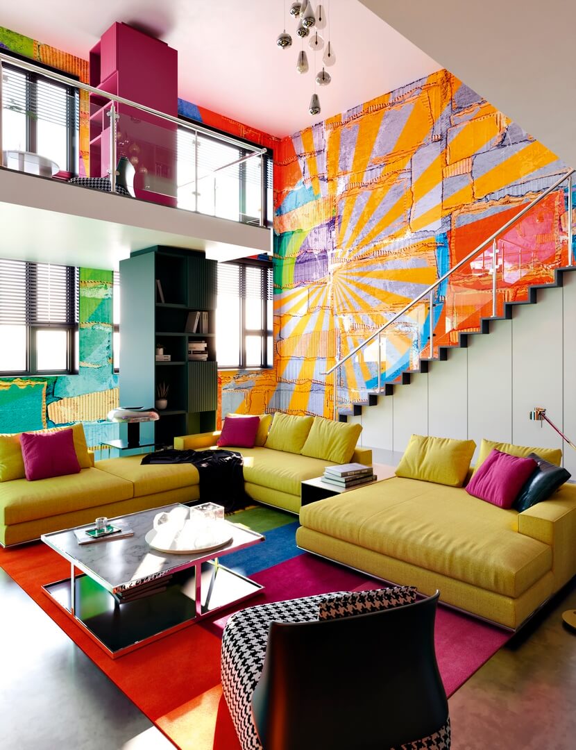 Fototapeta ściana z ulicznymi rysunkami TapLab 618_003 SUN Collection 25