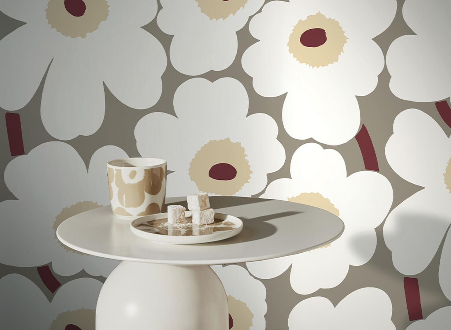 Tapeta kwiaty maki J&V 25903 Unikko Marimekko