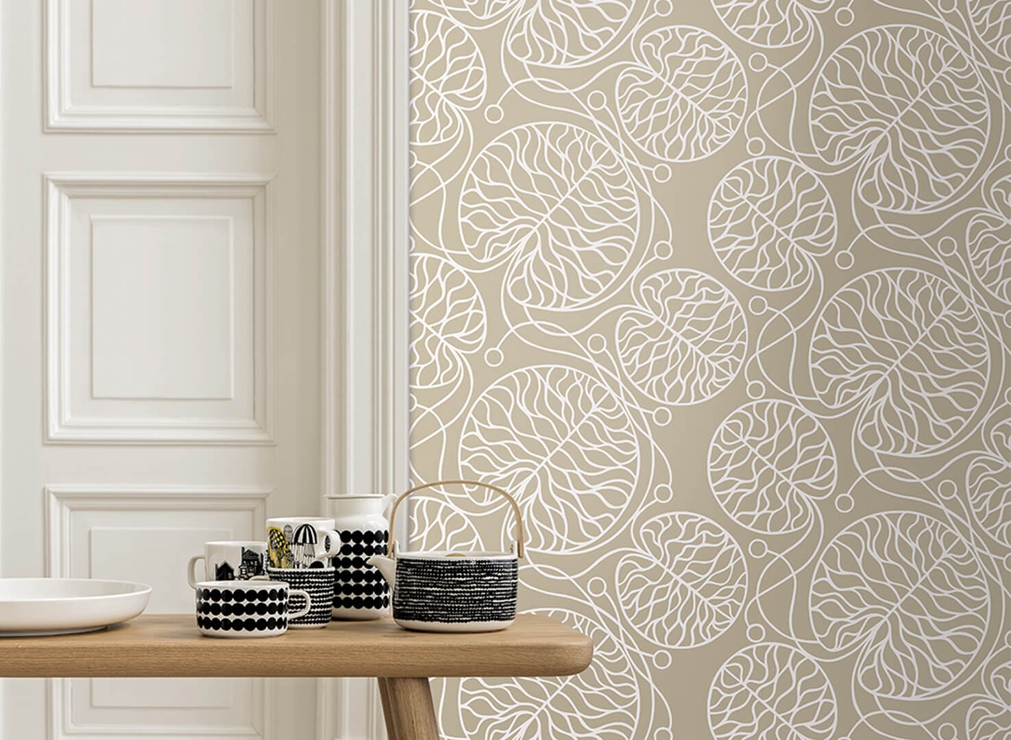 Tapeta stylizowane liście J&V 25920 Bottna Marimekko