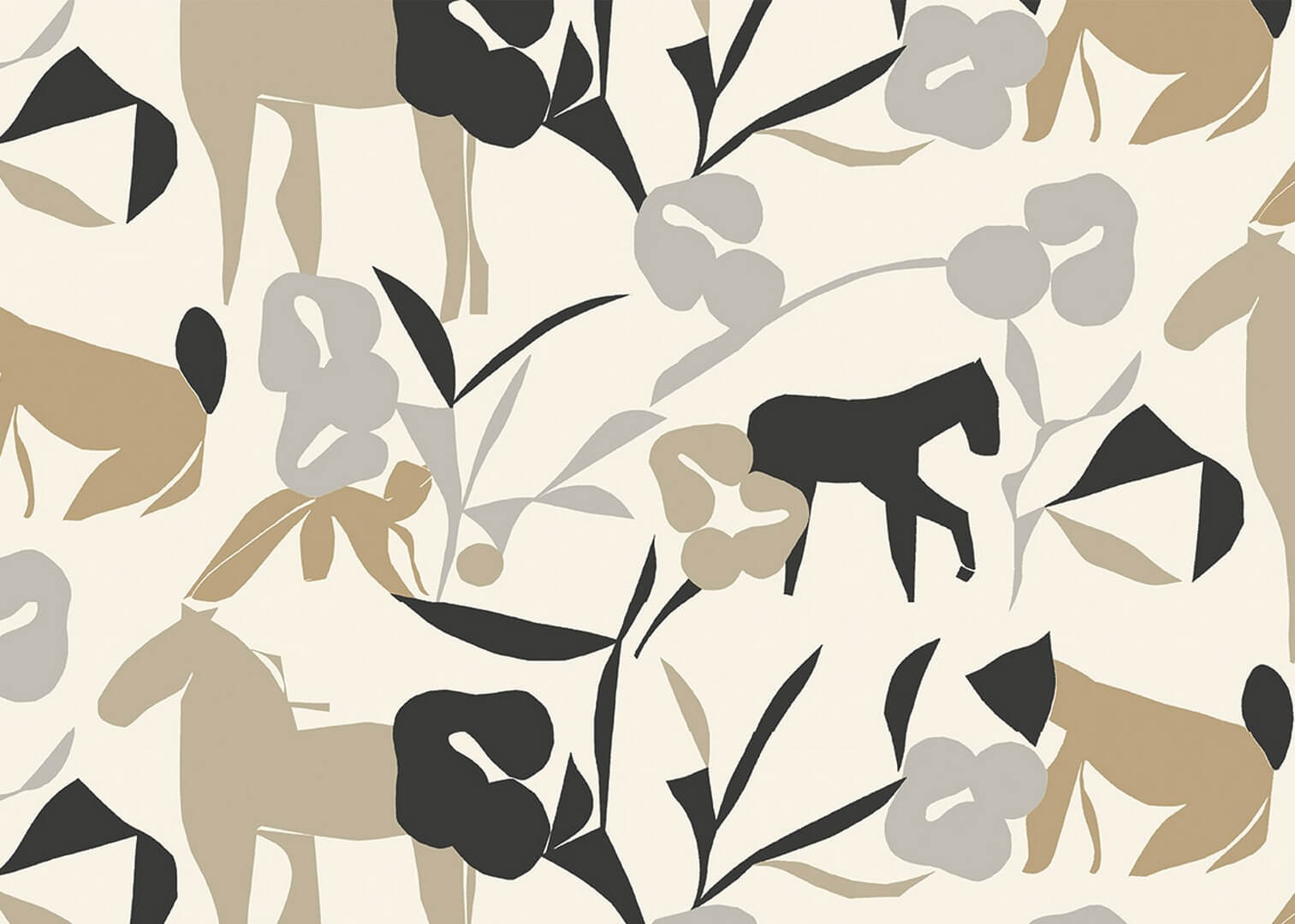Tapeta stylizowane konie J&V 25926 Laidun Marimekko