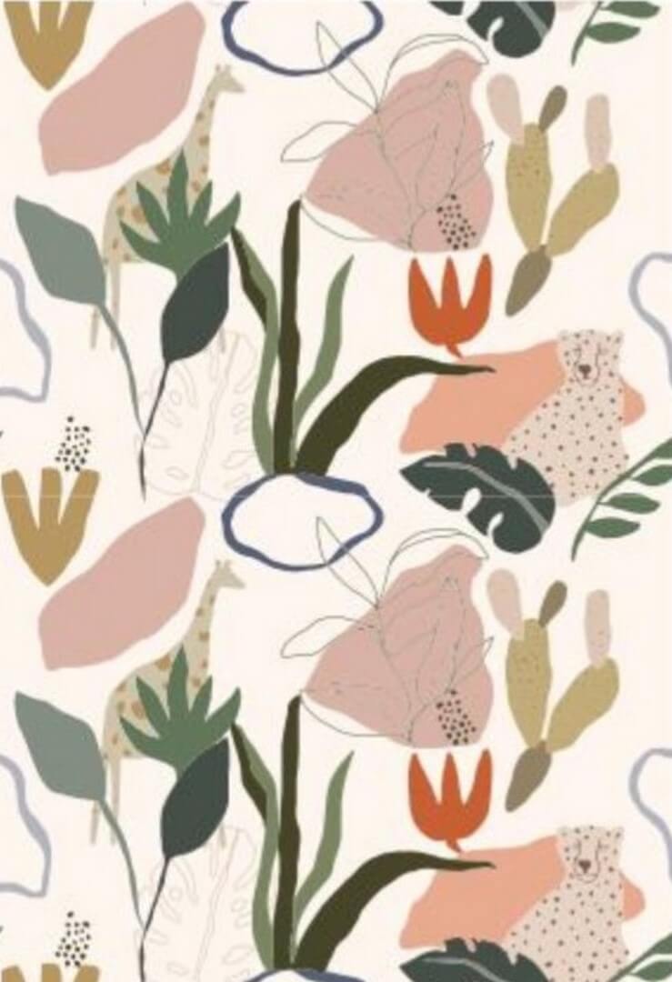 Mural egzotyczna dżungla Grandeco Boutique RB246 Daydreamers