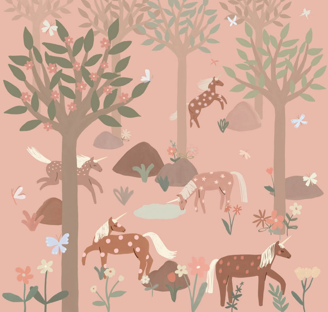 Mural las jednorożców Grandeco Boutique RB351 Daydreamers