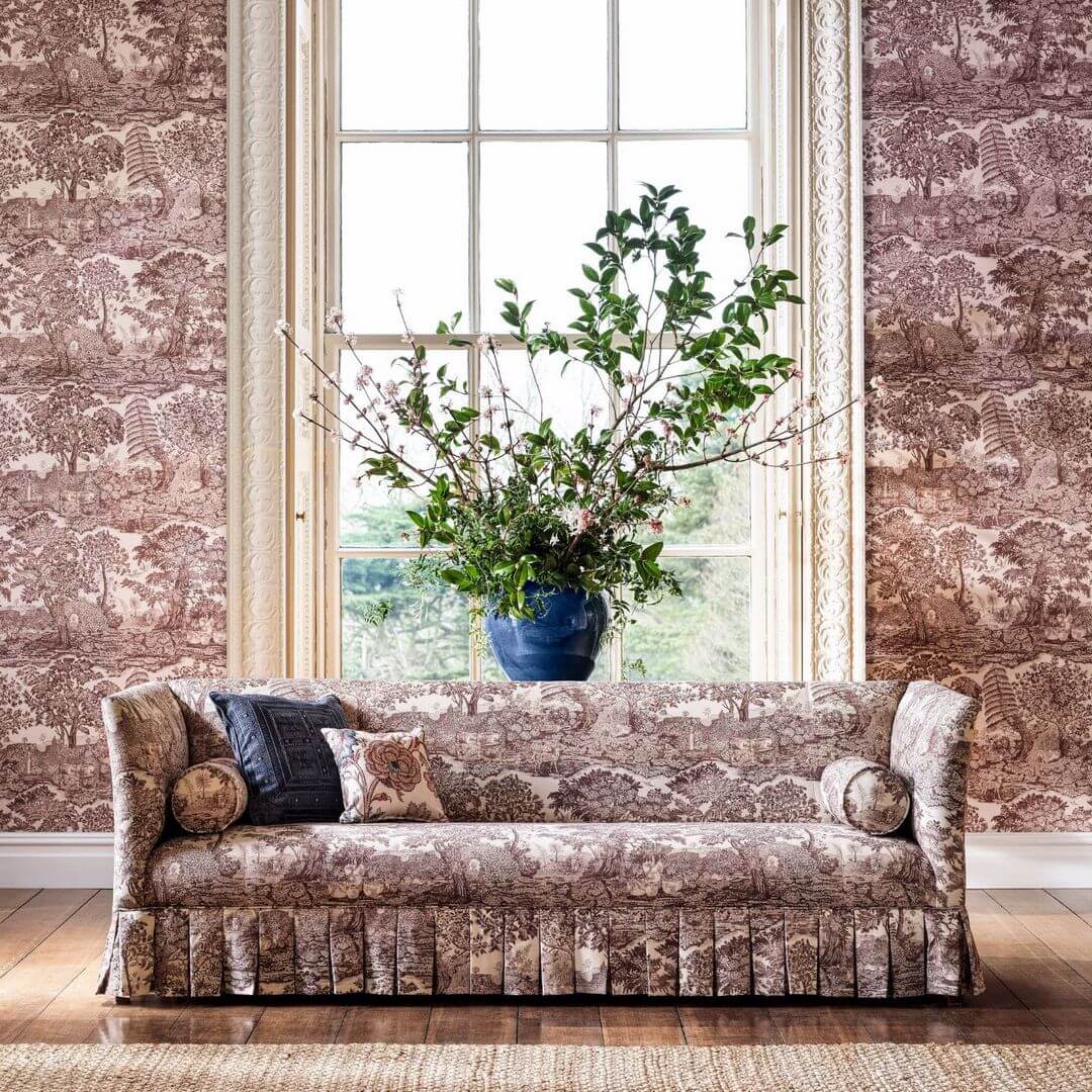 Tapeta scenki rodzajowe Sanderson 217480 Highgrove Toile Highgrove