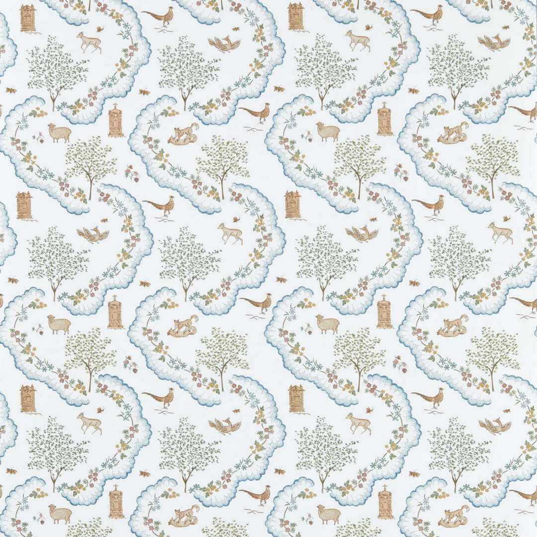 Tapeta botaniczna Sanderson 217481 Wildflower Meadow Highgrove