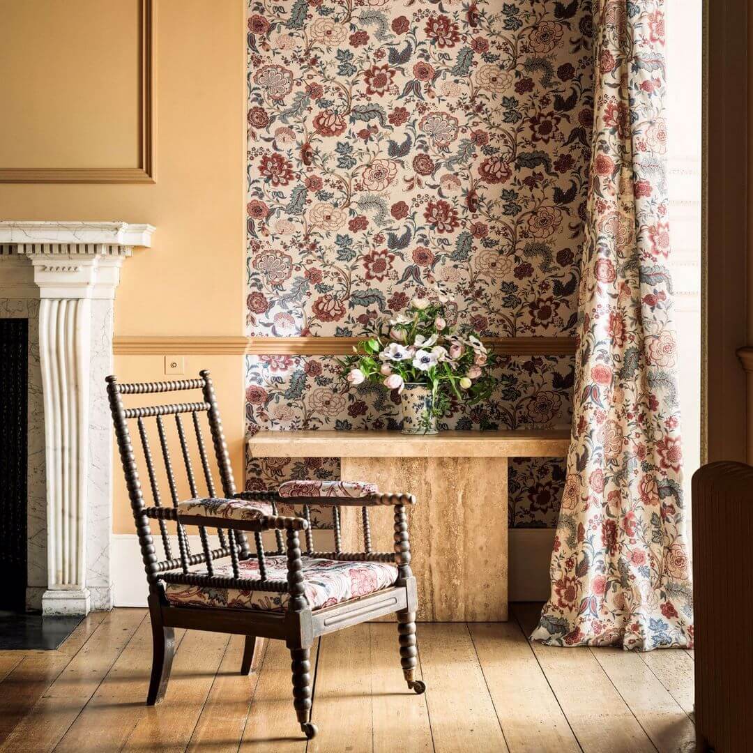 Tapeta w jakobińskim stylu Sanderson 217487 Salisbury Highgrove
