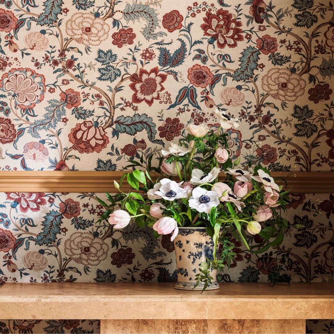 Tapeta w jakobińskim stylu Sanderson 217487 Salisbury Highgrove