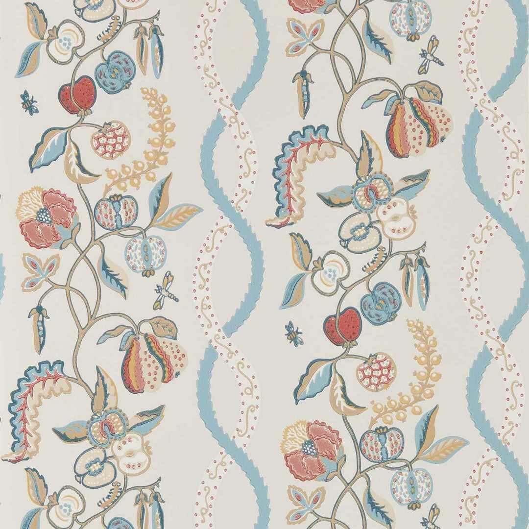 Tapeta botaniczna z owocami Sanderson 217499 Kitchen Garden Highgrove