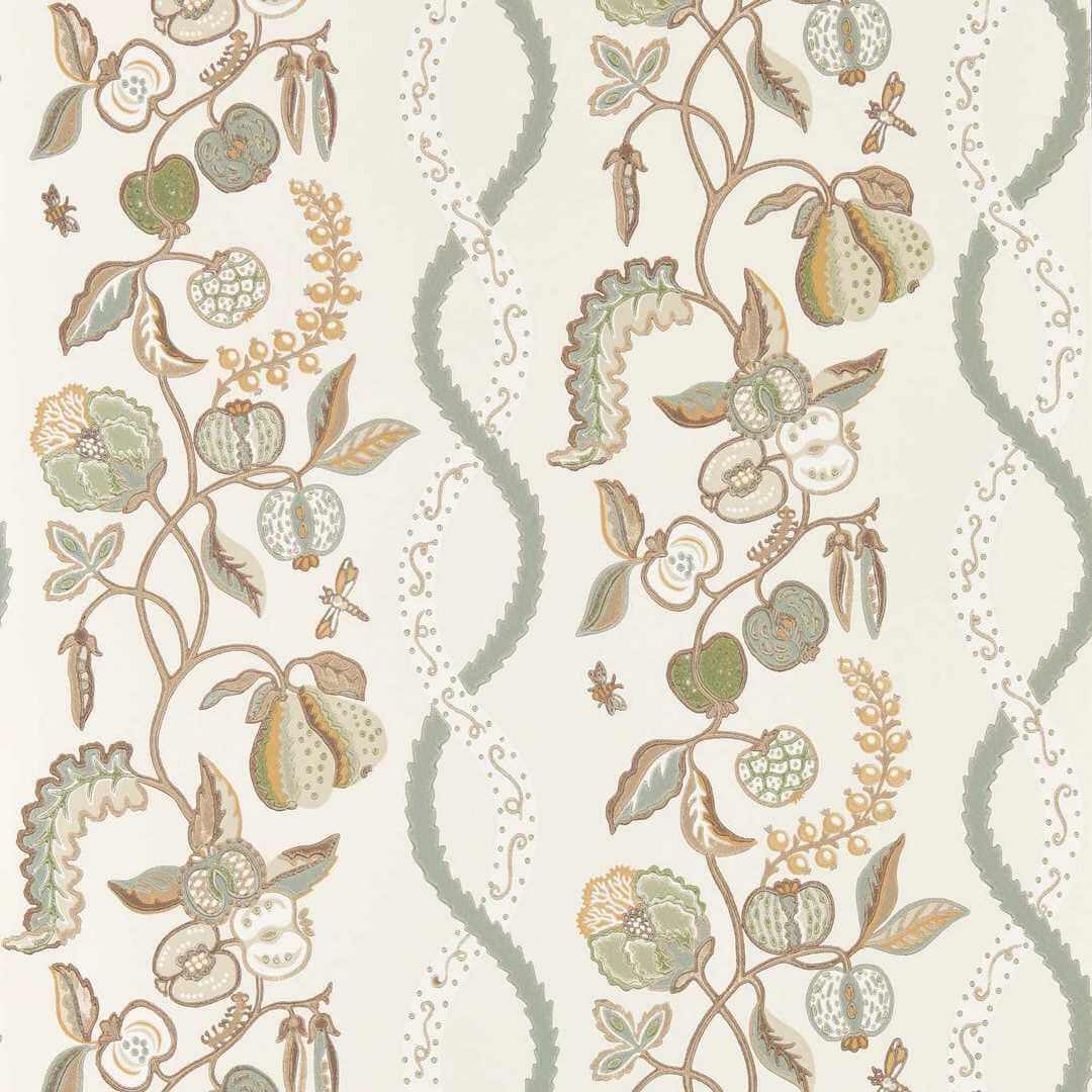 Tapeta botaniczna z owocami Sanderson 217500 Kitchen Garden Highgrove