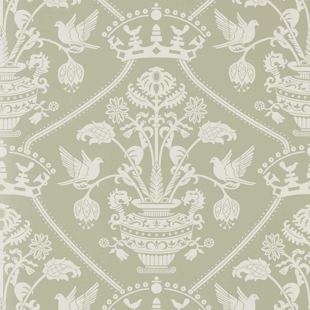 Tapeta z adamaszkiem Sanderson 217502 Highgrove Damask Highgrove