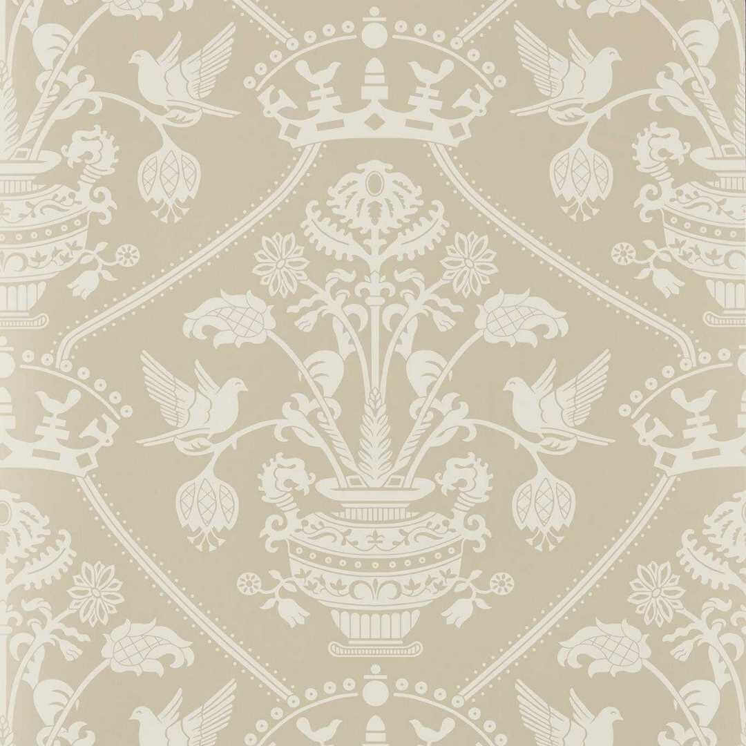 Tapeta z adamaszkiem Sanderson 217503 Highgrove Damask Highgrove