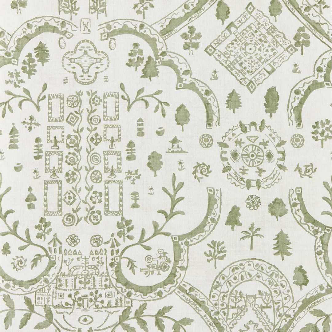 Tapeta ogród z lotu ptaka Sanderson 217511 Topiary View Highgrove