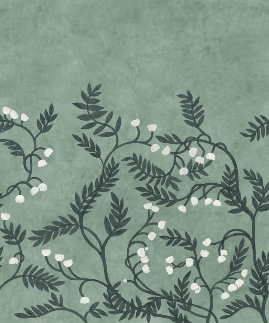 Mural artystyczny z roślinnym wzorem Boras Tapeter Studio 9686W Whispering Bell