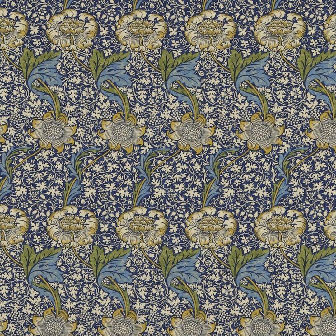 Tkanina z florystyczno-roślinnym wzorem Morris & Co. 220322 Kennet Morris & Friends Fabric Volume II