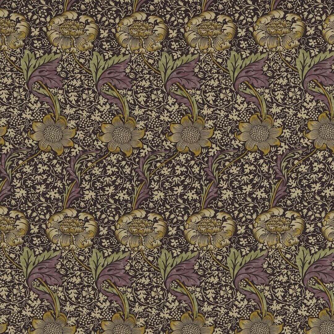 Tkanina z florystyczno-roślinnym wzorem Morris & Co. 220323 Kennet Morris & Friends Fabric Volume II