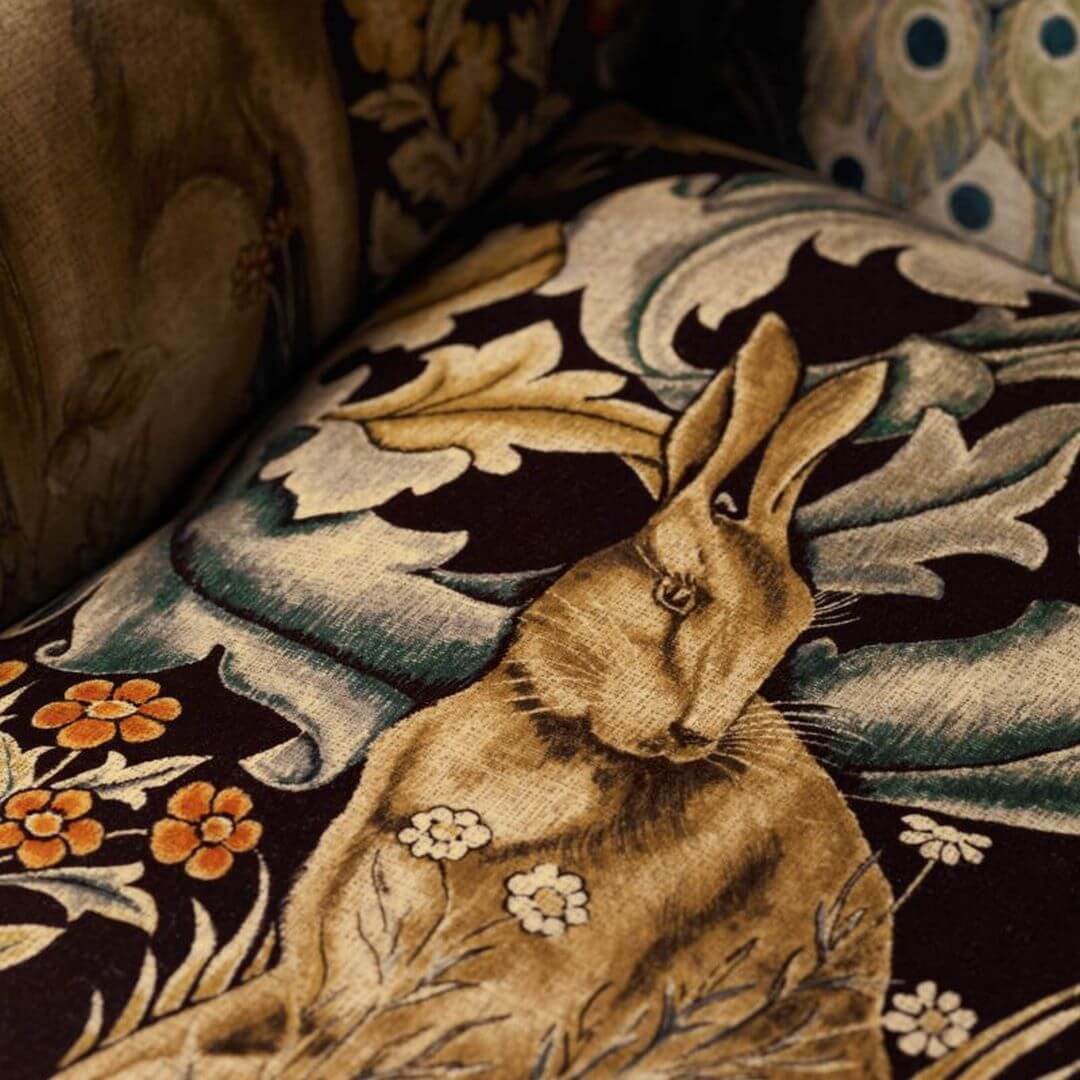 Tkanina welurowa z leśnym wzorem Morris & Co. 222643 Forest Velvet Morris & Friends Fabric Volume II