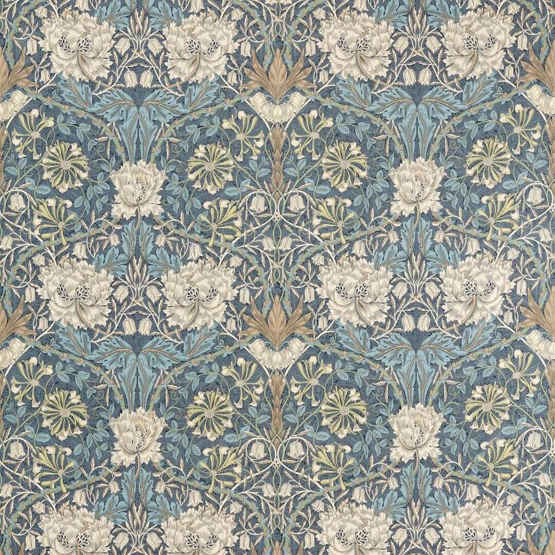 Tkanina bawełniana Morris & Co. 227242 Honeysuckle & Tulip Morris & Friends Fabric Volume II