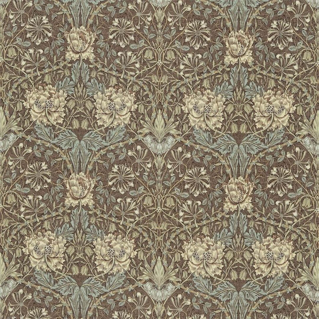 Tkanina z roślinnym wzorem Morris & Co. DMORHO201 Honeysuckle & Tulip Morris & Friends Fabric Volume II