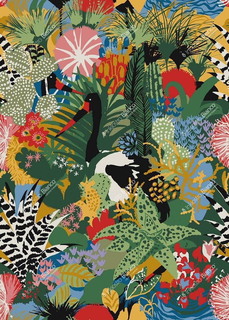 Fototapeta egzotyczna flora i fauna Inkiostro Bianco GIUNGO BONGO INKICOC2501 Ken Scott Unconventional