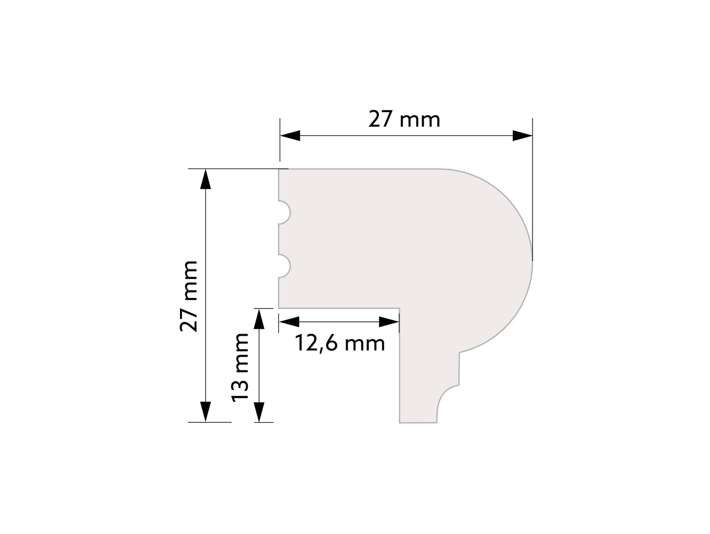 Zwieńczenie / listwa malowana biała TP005P Mardom Decor – wys. 2,7 cm