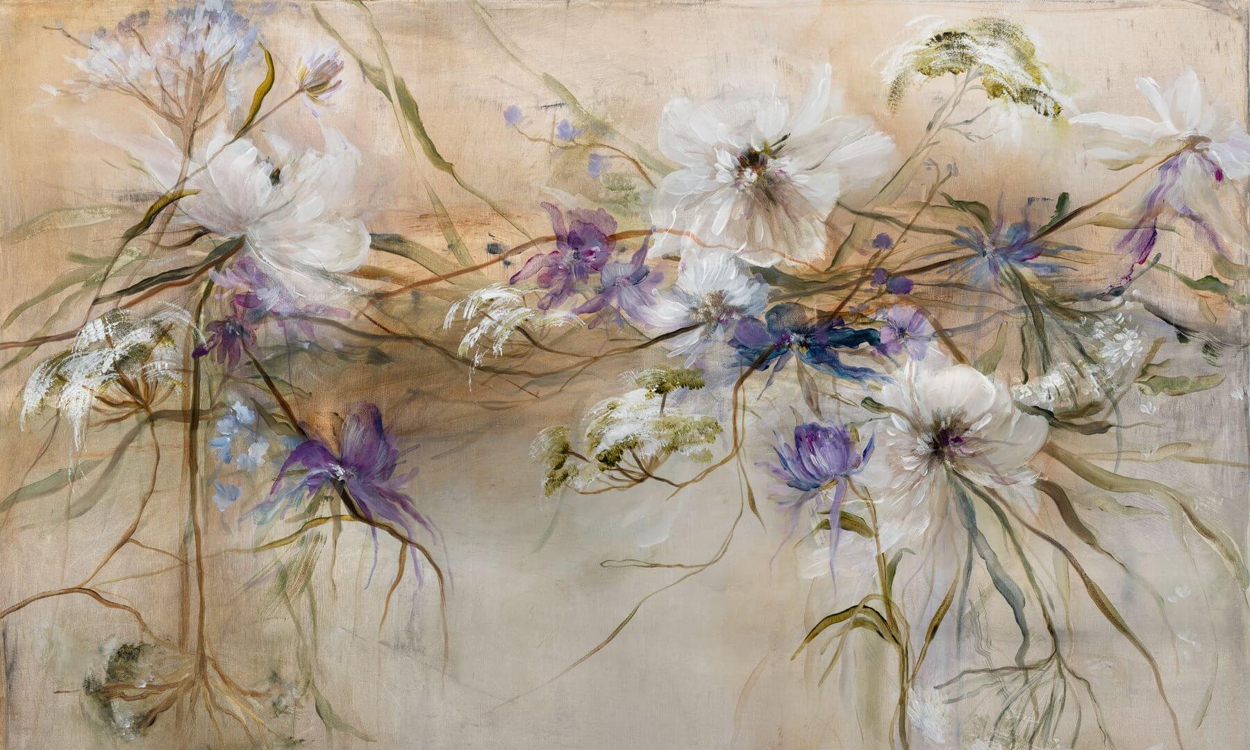 Fototapeta artystyczne polne kwiaty Wall Art Violeta