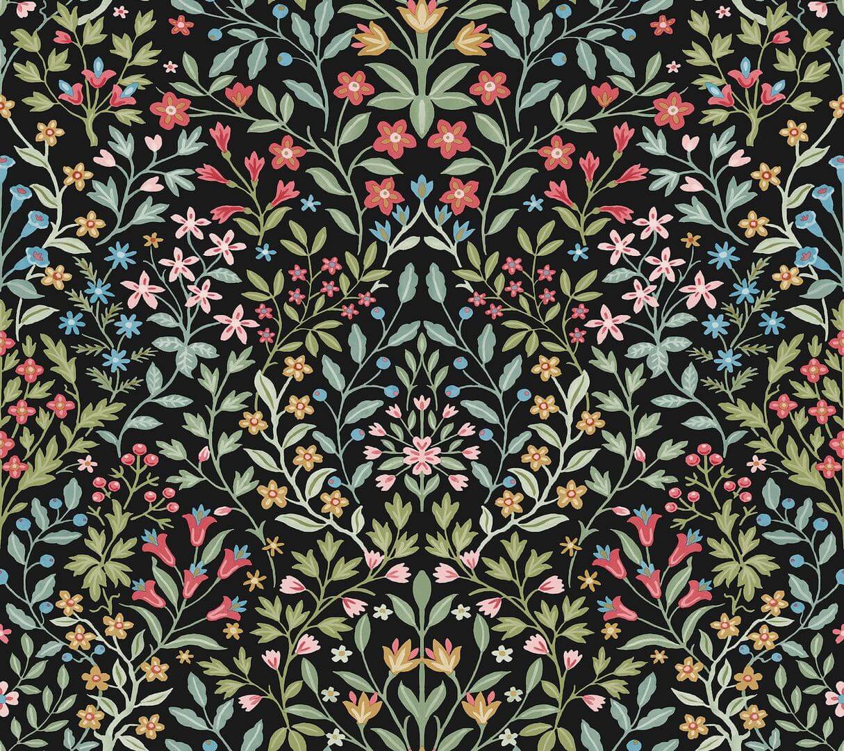Tapeta roślinna w stylu cottage York Wallcoverings MF4721 Garden Terrace Magnolia Home 4