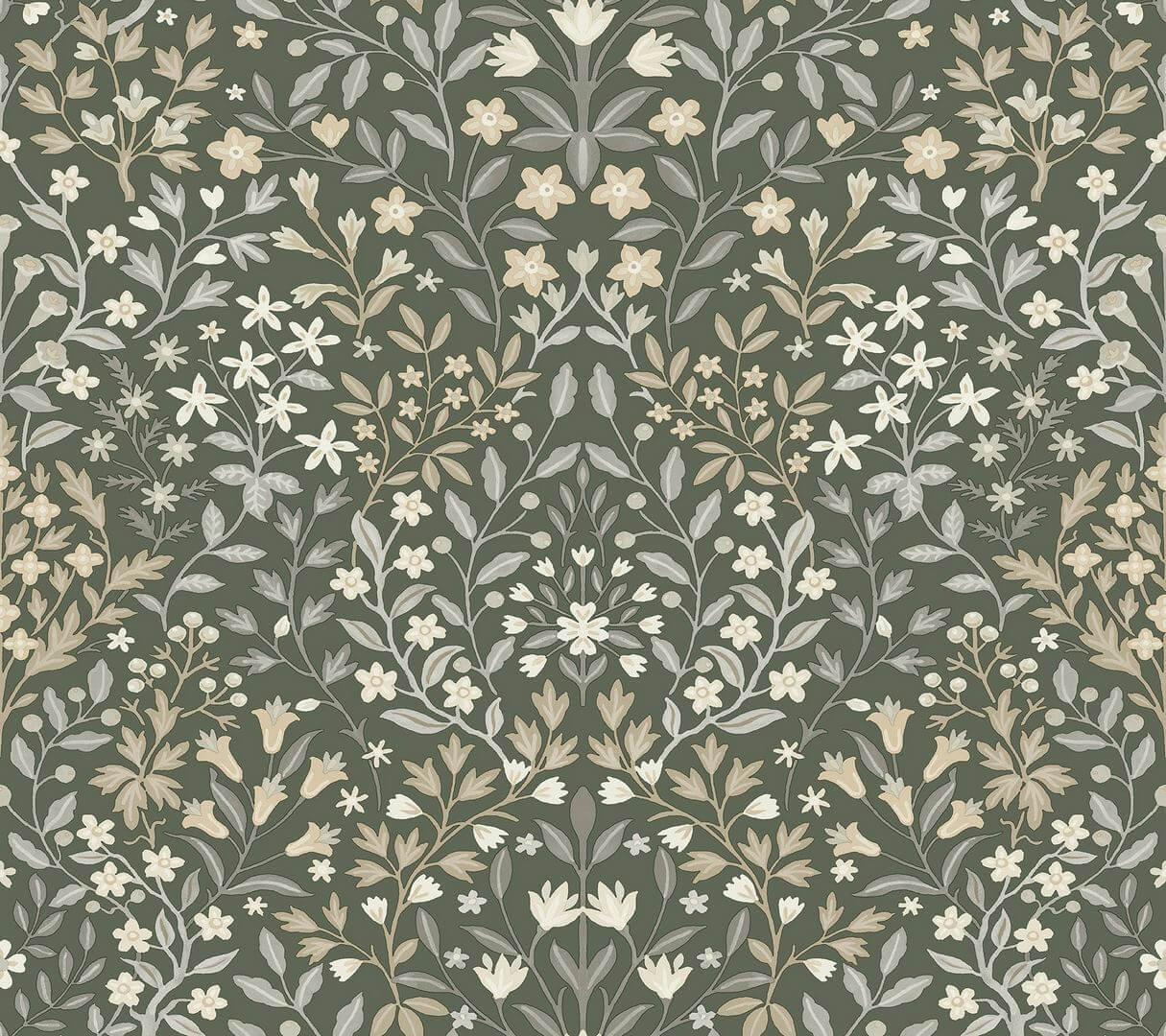Tapeta roślinna w stylu cottage York Wallcoverings MF4722 Garden Terrace Magnolia Home 4