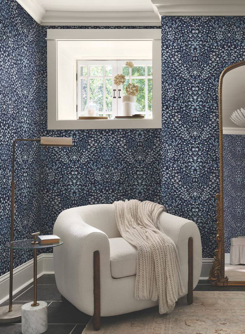 Tapeta roślinna w stylu cottage York Wallcoverings MF4723 Garden Terrace Magnolia Home 4