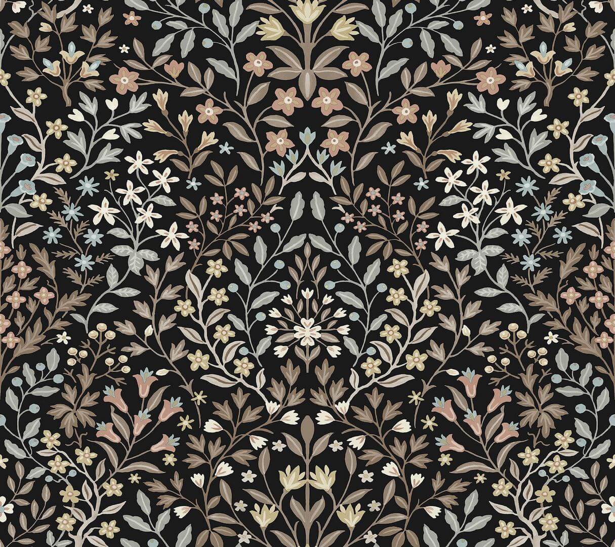 Tapeta roślinna w stylu cottage York Wallcoverings MF4725 Garden Terrace Magnolia Home 4
