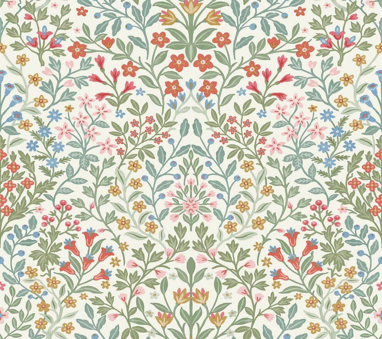 Tapeta roślinna w stylu cottage York Wallcoverings MF4726 Garden Terrace Magnolia Home 4