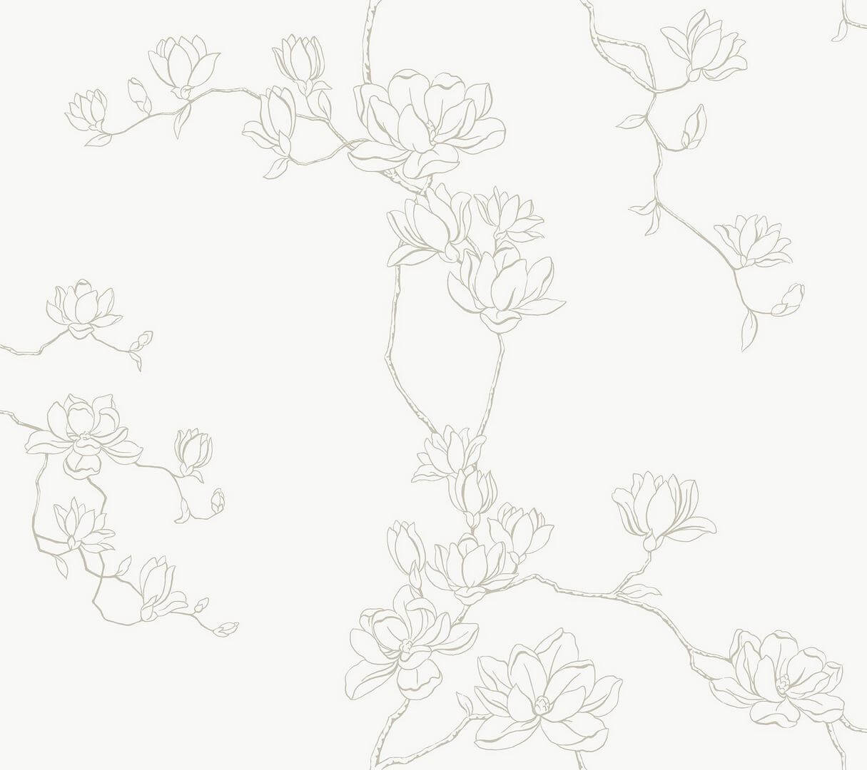 Tapeta delikatne gałązki z kwiatami magnolii York Wallcoverings MF4732 Magnolia Branches Magnolia Home 4