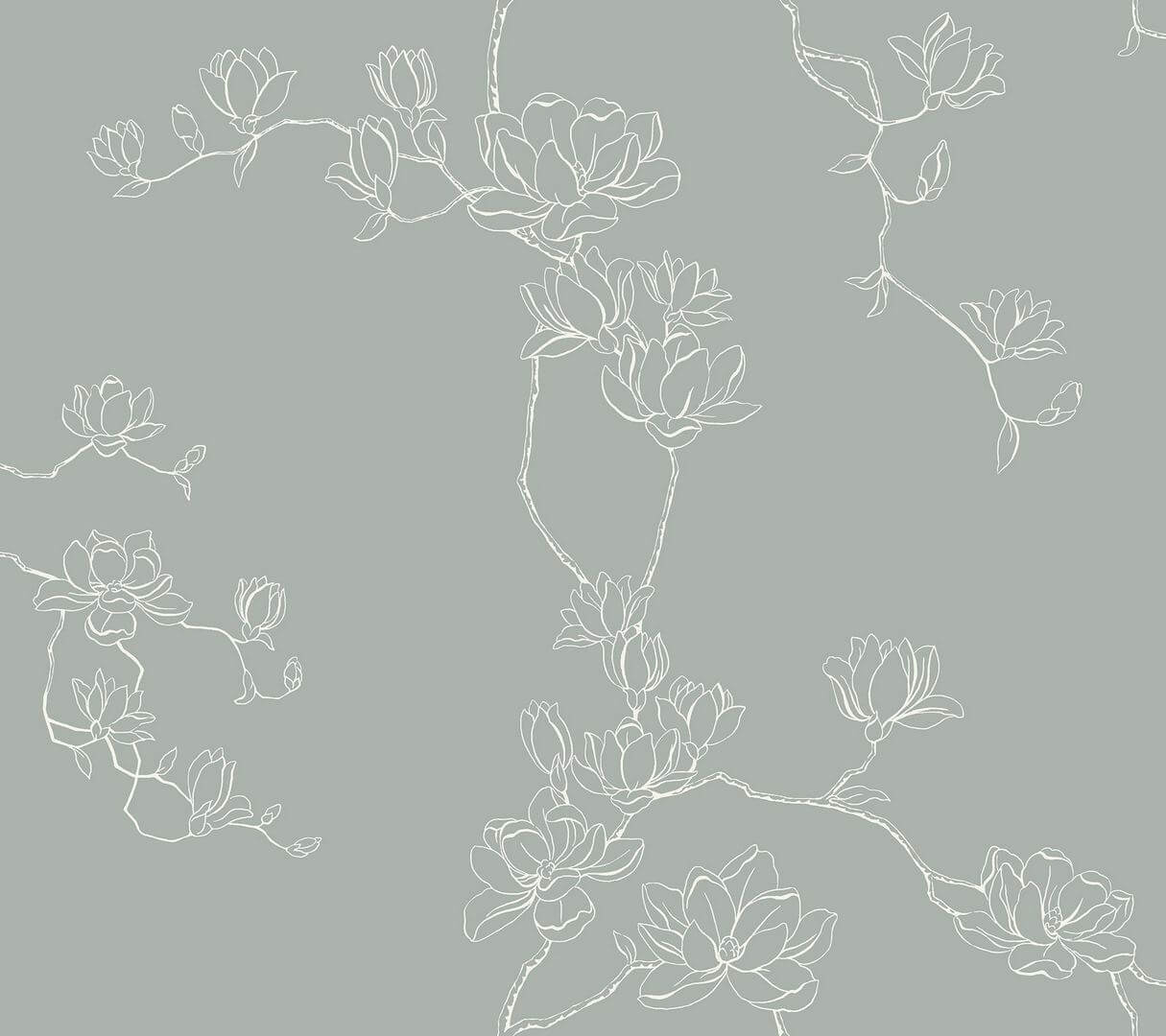 Tapeta delikatne gałązki z kwiatami magnolii York Wallcoverings MF4734 Magnolia Branches Magnolia Home 4