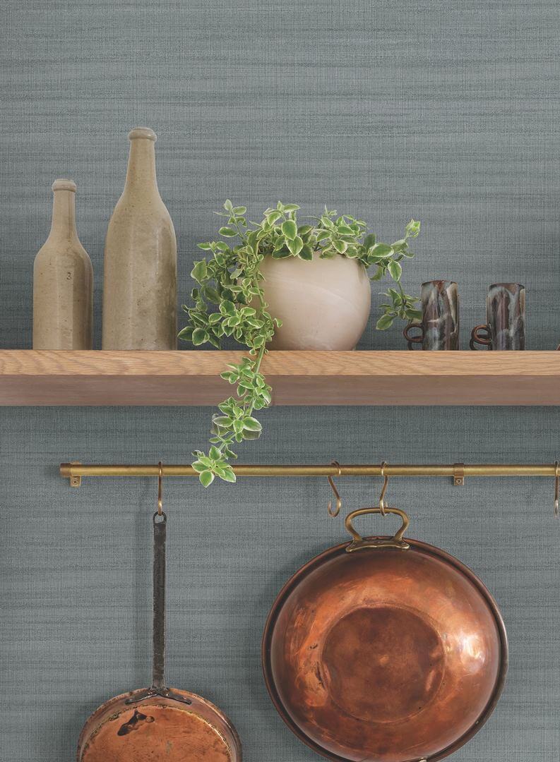 Tapeta gładka imitująca len York Wallcoverings OM3662 Washed Linen Magnolia Home 4