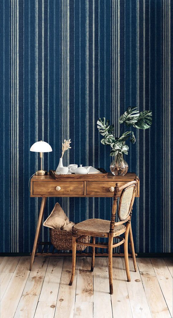 Tapeta dżinsowe pasy Wallquest SR20702 Nantucket Stripes Revisited