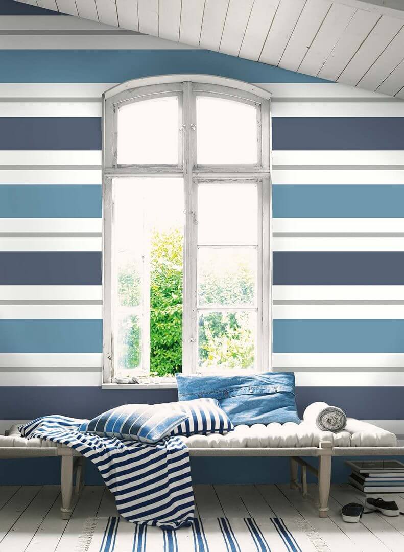 Tapeta paski Wallquest SR21300 Nantucket Stripes Revisited