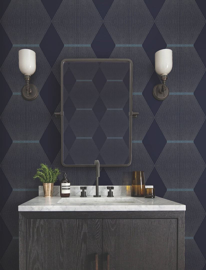 Tapeta geometryczna York Wallcoverings MX9635 Diamond Legacy Astoria