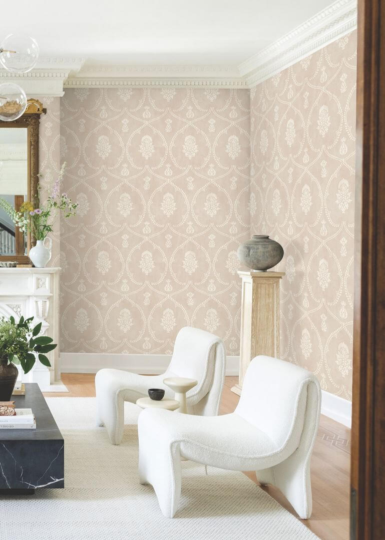 Tapeta medaliony York Wallcoverings MX9646 Royal Damask Astoria