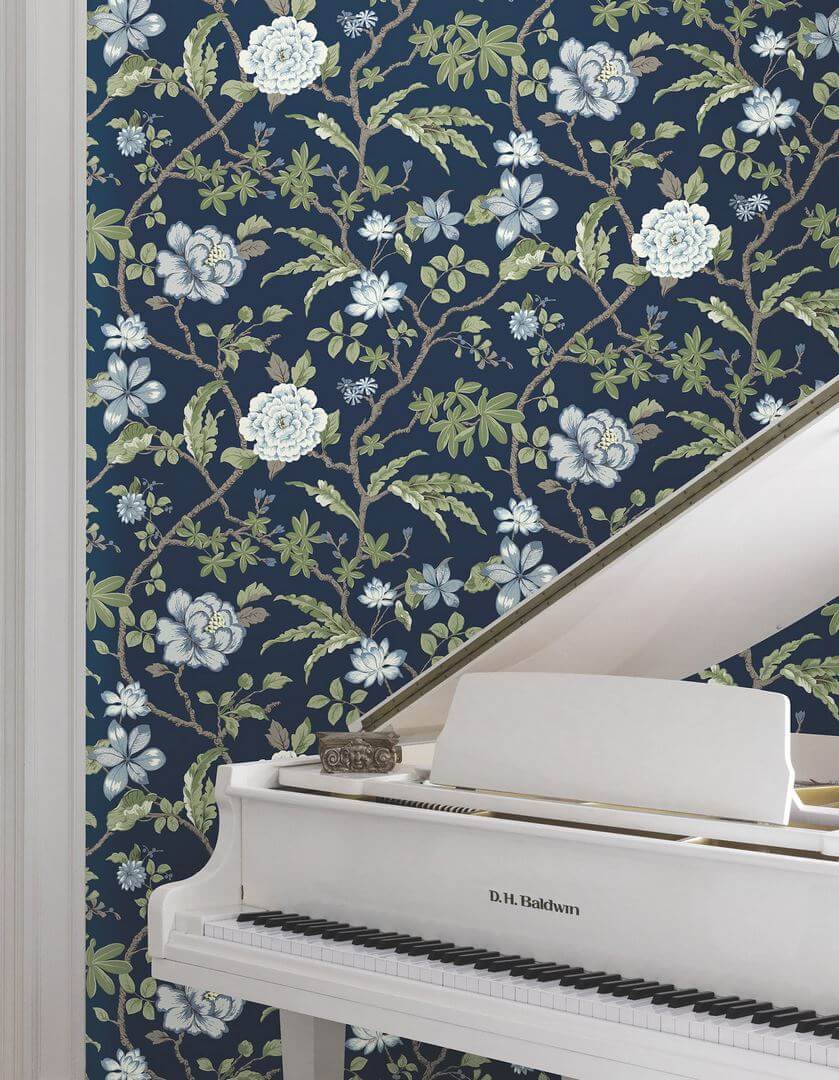 Tapeta botaniczna York Wallcoverings MX9652 Courtyard Botanical Astoria
